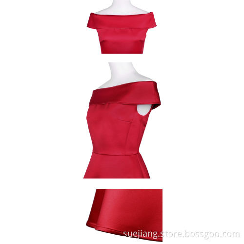 Off The Shoulder Retro Vintage Dress For Lady